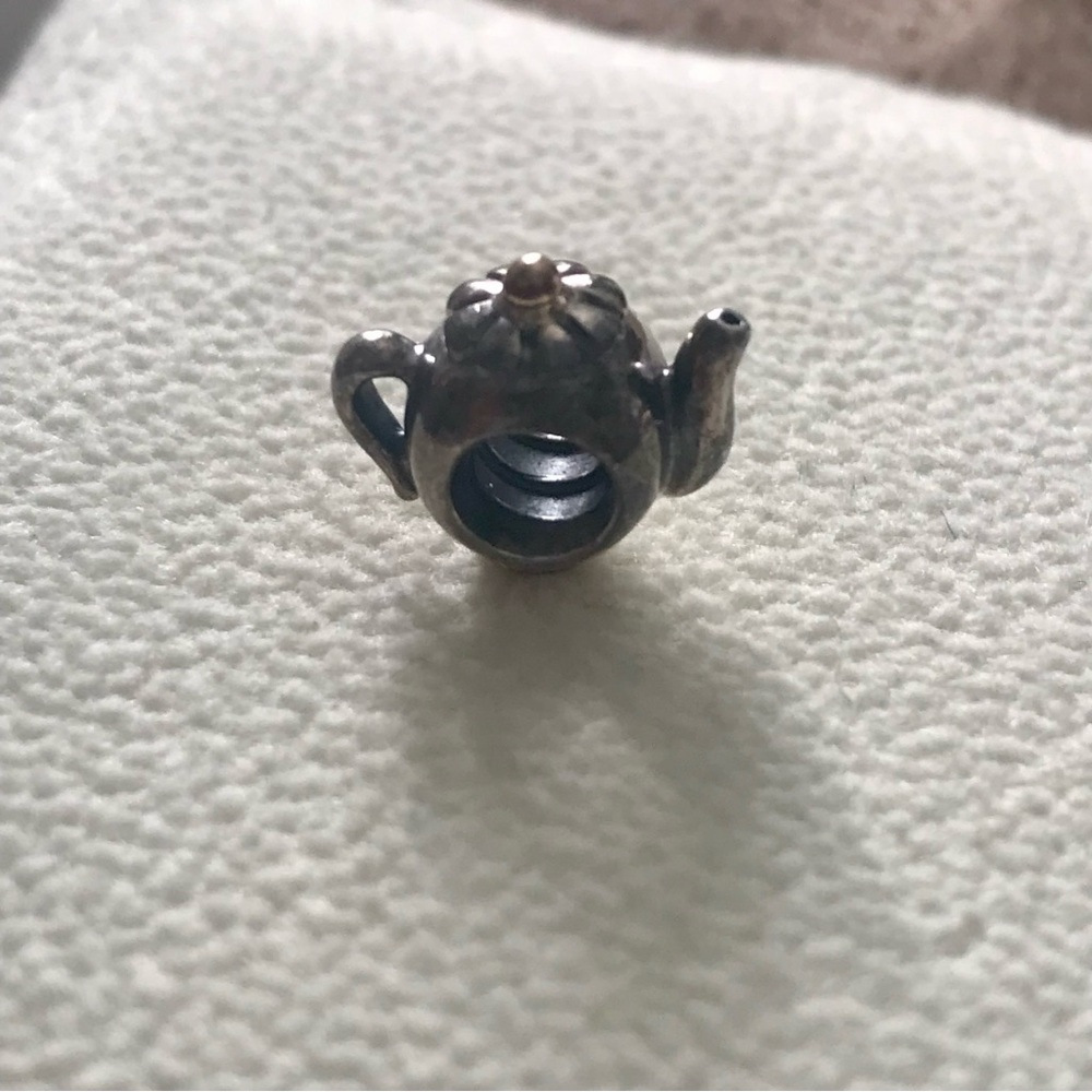 Retired Pandora Silver Teapot Charm